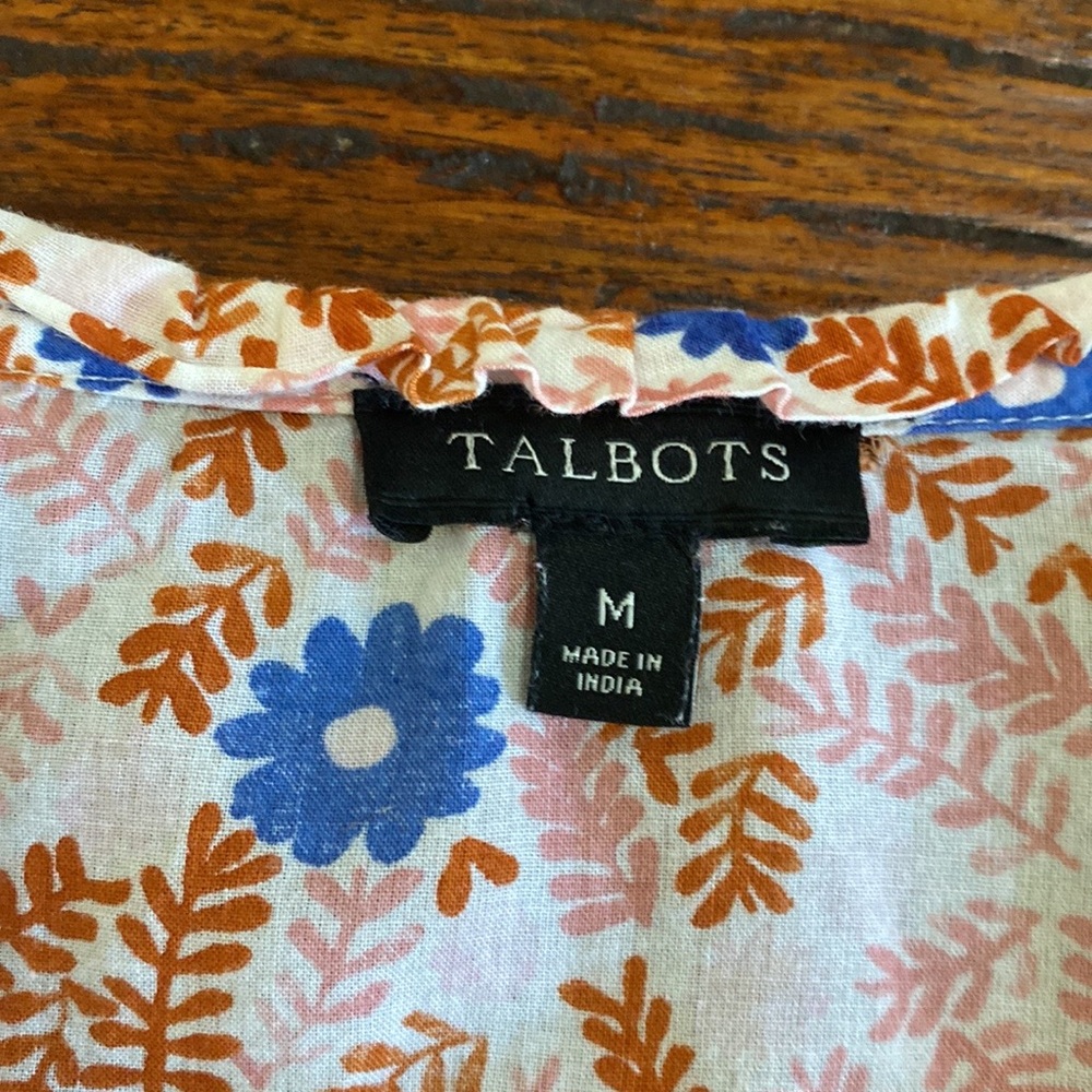 Talbots 100% cotton popover, M - Picture 3 of 5